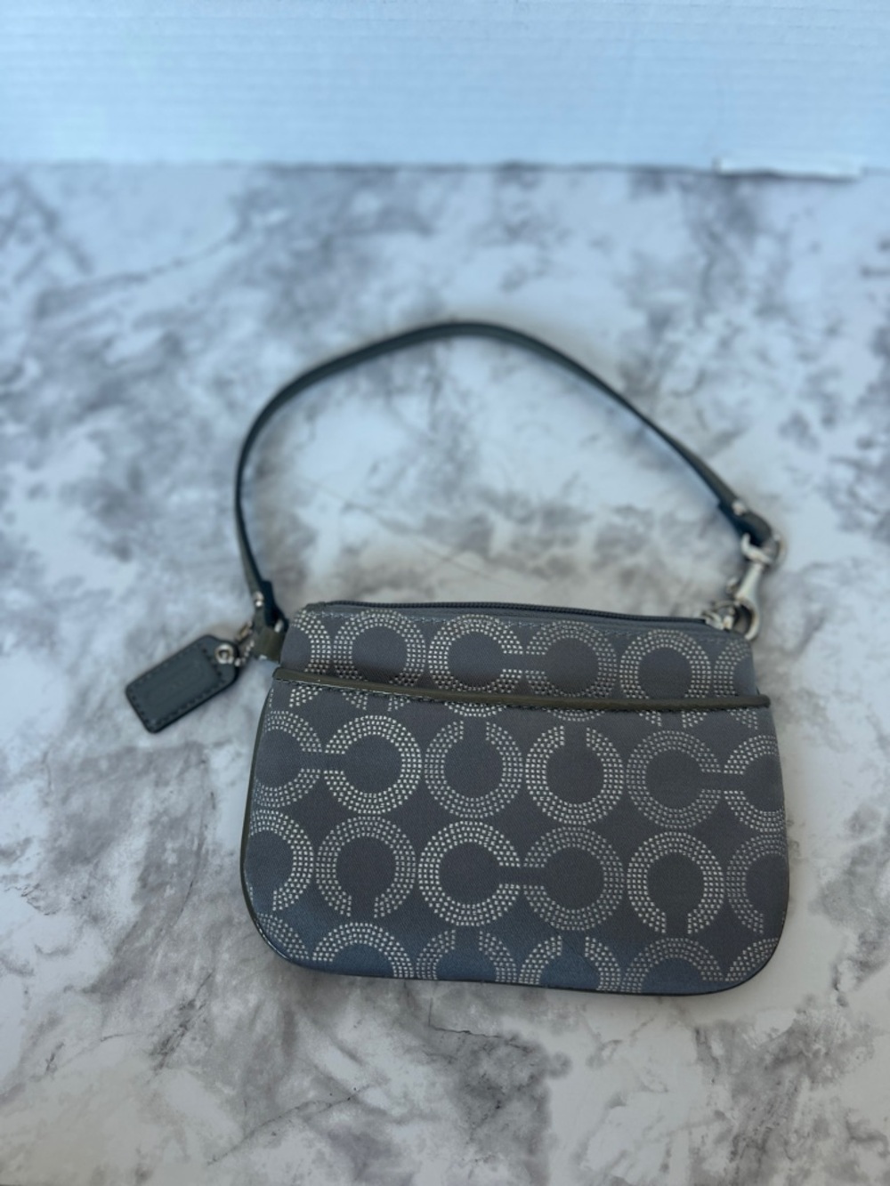 Coach Poppy Signature Pattern Wristlet